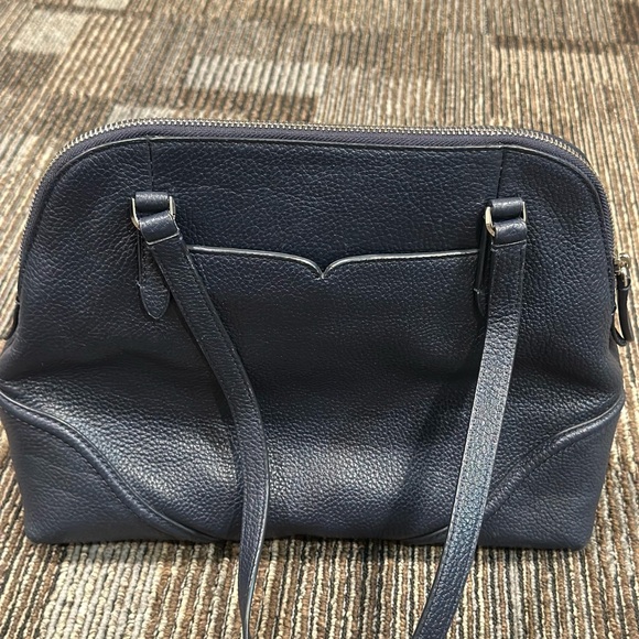 Kate Spade Carolyn Navy Blue Pebbled Leather Shoulder Bag Purse - Picture 3 of 15